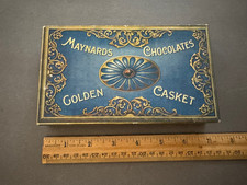 MAYNARDS GOLDEN CASKET CARDBOARD CHOCOLATE BOX ART DECO NOUVEAU ADVERTISING