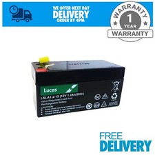 Lucas Yucel equiv Y1.2-12 - 12v 1.2Ah Burglar Alarm Battery (lucas 1.2ah)