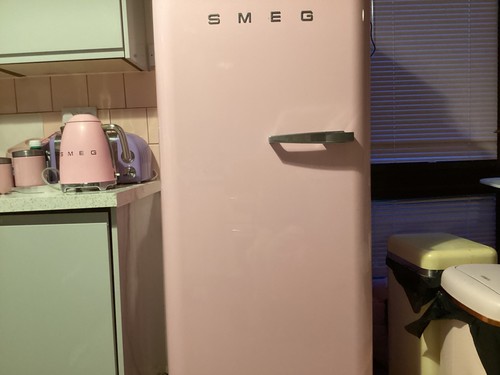 Pink smeg fridge - , freezer