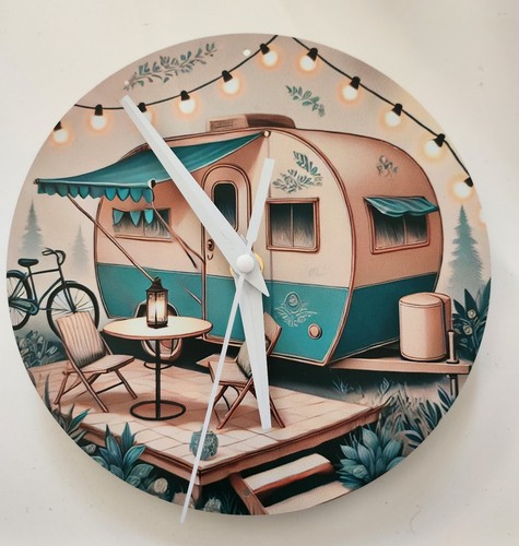 New beige blue classic caravan - beige/blue,