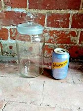 1960'S HABITAT  LARGE 25CM. GLASS STORAGE JAR "RAVENHEAD "