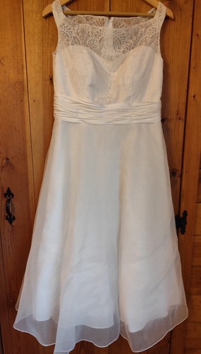 Ivory wedding dress lace mesh - ivory,