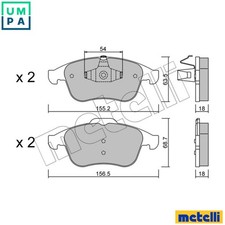 BRAKE PAD SET DISC BRAKE 22-0803-0 FOR RENAULT LAGUNA/III/Grandtour/Sport 1.5L