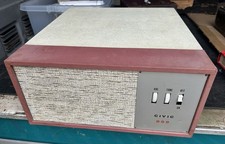 Vintage BSR Civic 999 Record Player In Original Portable Red Cream Case 1964