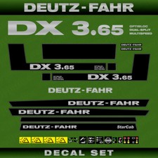 Deutz-Fahr DX 3.65 ODM StarCab Tractor Decal Aufkleber Adesivo Sticker Set