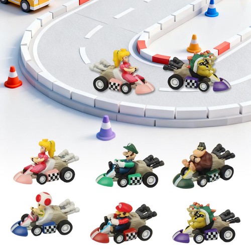 6pcs super mario pull back - 6pcs,