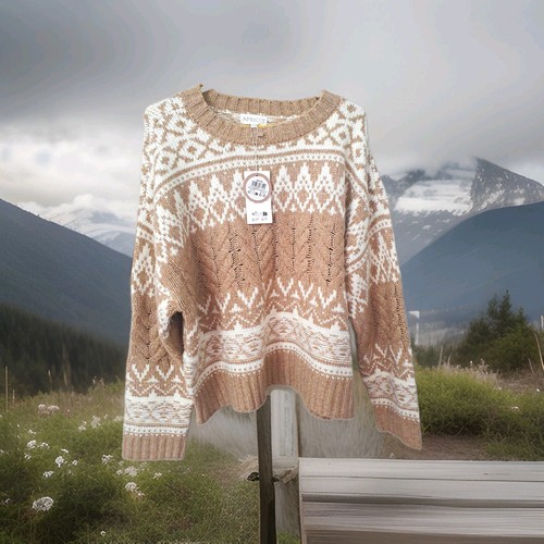 Apricot womens cable knit fair - apricot,