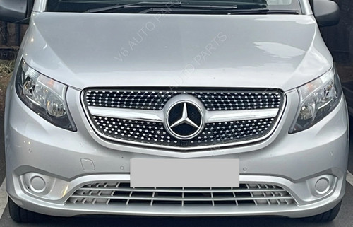 Front grille emblem - grille, chrome
