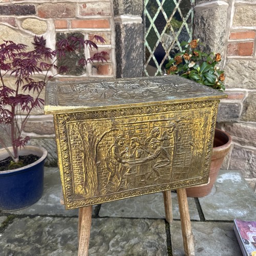 Vintage wood brass - brass, or