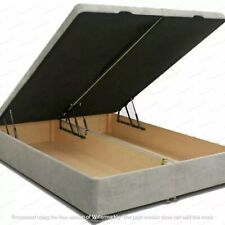 Soft Velvet Ottoman Storage Bed Divan Drawers Bed Plush Gas Lift Up Base