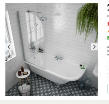 Appleby Freestanding Roll Top Shower Bath  left   L1700mm W750mm