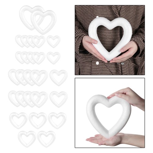 Polystyrene foam craft heart - polystyrene,