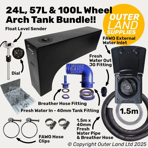 Wheel arch water tank black - arch,