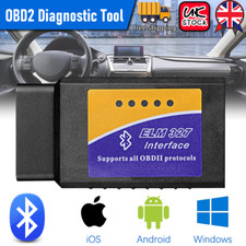OBD2 ELM327 EOBD Bluetooth Diagnostic Car Engine Scanner Tool Fault Code Reader
