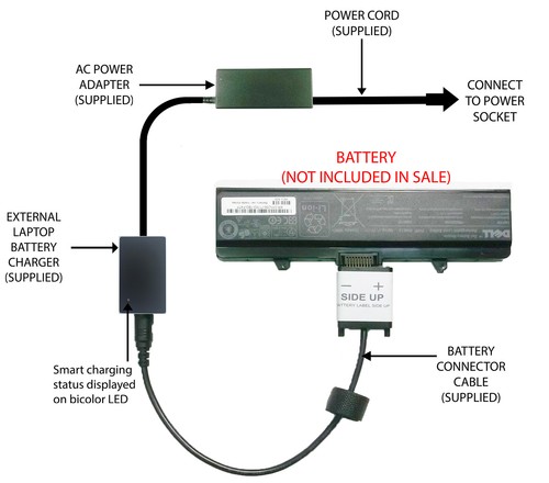 External laptop battery - external,