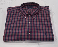 Ralph Lauren Blake Shirt Mens XXL 2XL Plaid Christmas Red Blue Green Button Pony