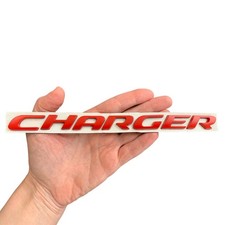 Charger Letters Badge Red