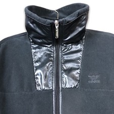 Adidas sweatshirt black Women Small track jacket fleece streetwear teen junior