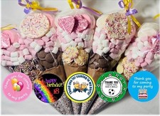 Personalised Pre-Filled Hot Chocolate Sweet Cones Party Bags