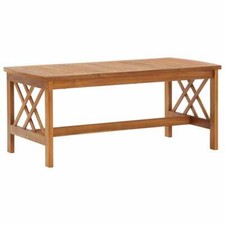 Wooden Garden Coffee Table Outdoor Patio Home Indoor Furniture Grey Brown solid 
