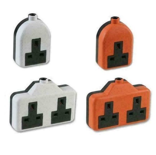 Rubber socket white orange - rubber,