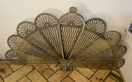 Vintage brass peacock design - brass,