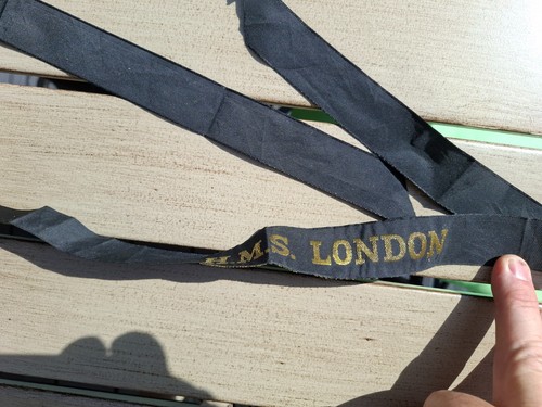 Royal navy cap tally - cap, hms