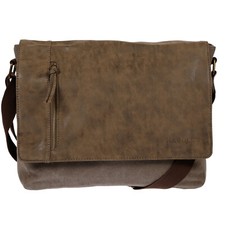 Men's shoulder bag canvas laptop bag notebook brown canvas shoulder bag