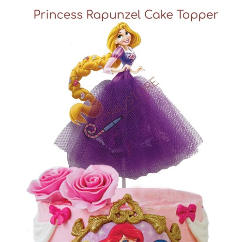 Princess rapunzel cake topper - cake,