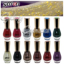 Saffron GLITTER Nail Polish Varnish 13ml