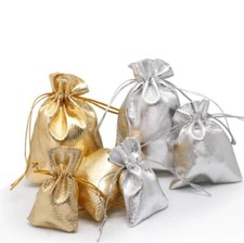 Shiny Satin Silk Gold / Silver