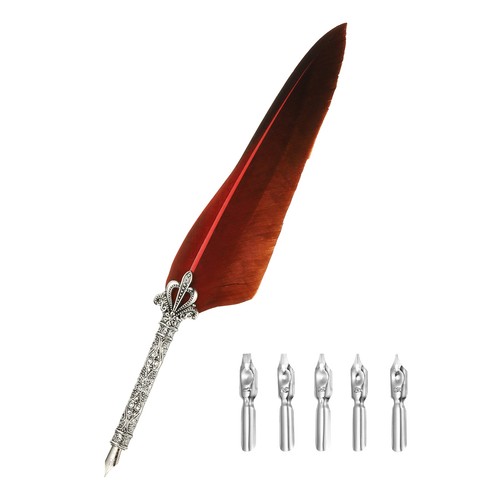 25cm calligraphy feather - 25cm/9.8",