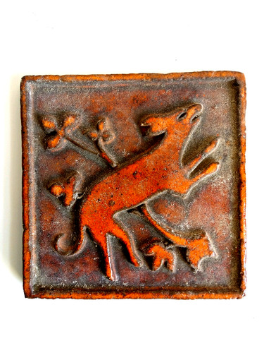 Antique encaustic floor tile - encaustic,