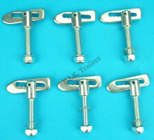 6 x Anti Luce M8 x 38mm Drop Lock Catch Tail Gate Fasteners Trailer & Dog Kennel