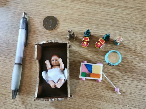 Dolls house accessories with - dolls,