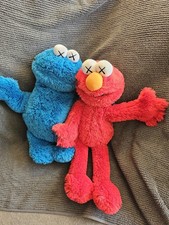 KAWS Sesame Street Elmo & Cookie Uniqio Plush Limited Edition New with Tags