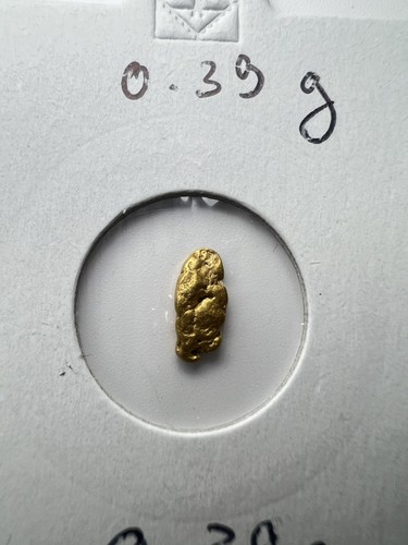 Gold nugget hand - hand, panned