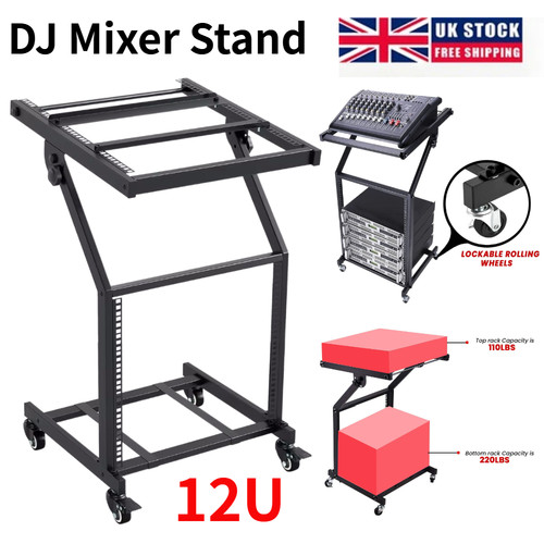 12u mobile deck stand - 12u, dj