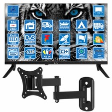 22" TV + Wall Bracket 12V / 240V Full HD TV ideal for MOTORHOME CARAVAN BOAT VAN