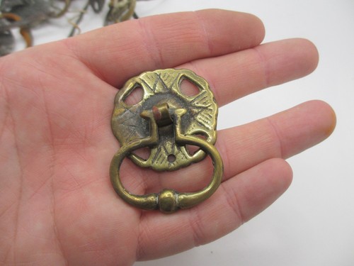 Antique brass drawer drop - antique,