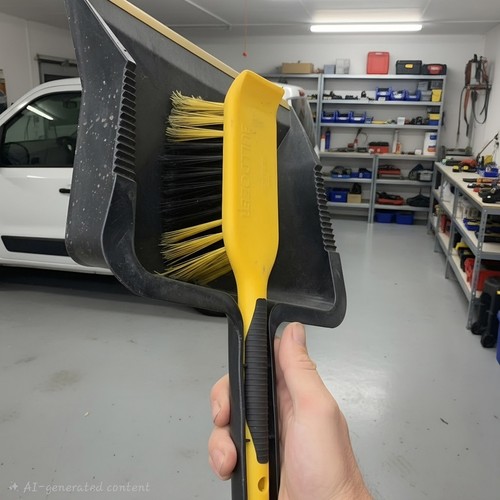 Bulldozer pan and hand - pan, brush