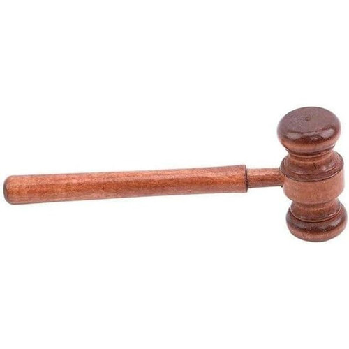 Brown handmade wooden gavel - handmade,