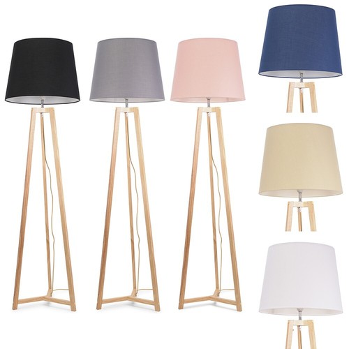 Natural wooden tripod floor - natural,
