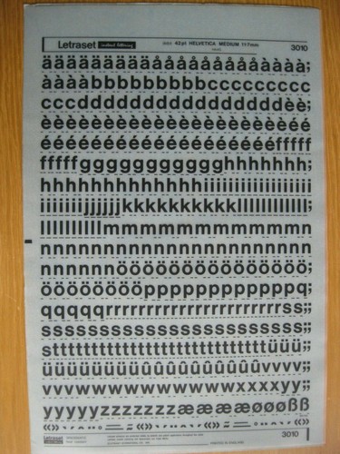 Letraset lower case - .1,