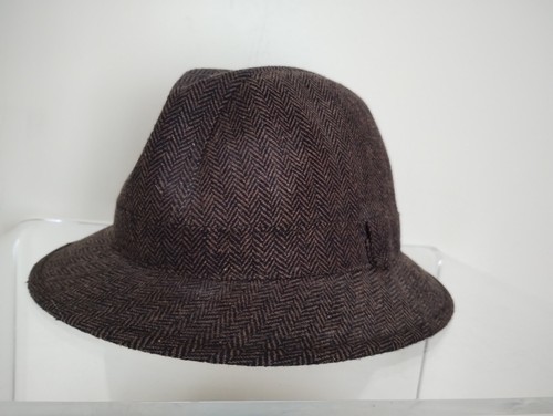 Vintage brown herringbone - vintage,