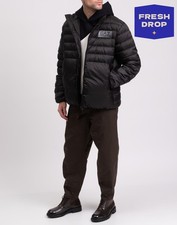 RRP€372 EMPORIO ARMANI EA7 Down Quilted Jacket Size XXL Black Hooded Logo