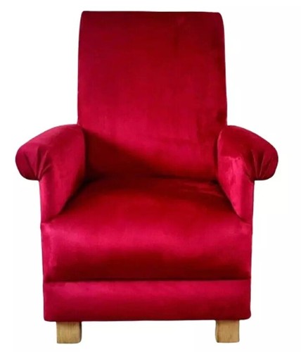 Red plain velvet - fabric, adult