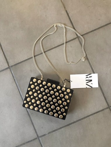 Zara black golden studded - zara,