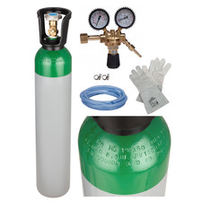 Argon Gas Bottle Full Cylinder TIGAC 150B 8L Alu Turbo Gas Regulator Hose Gloves