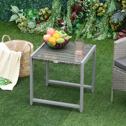 Rattan end table side coffee - table,